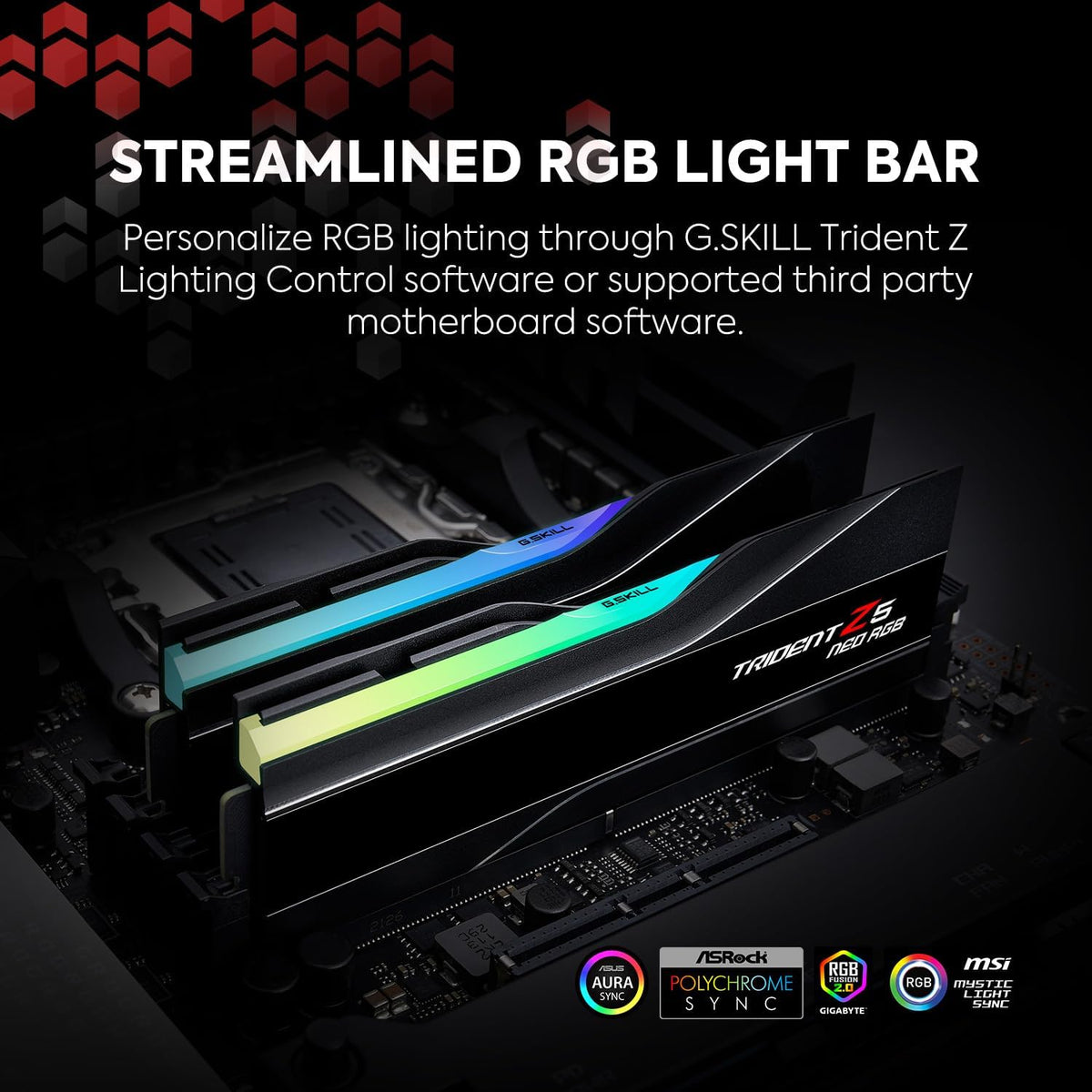 Mémoire  Trident Z5 Neo RGB — 32 Go (2 × 16) DDR5 6400 Mhz