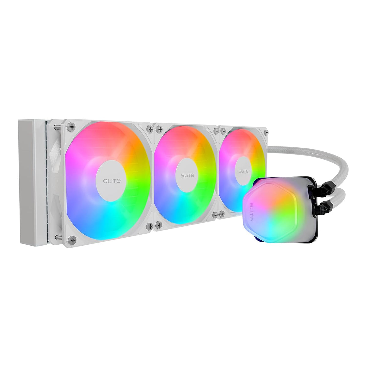 Refroidisseur Cooler Master Elite Liquid 360 blanc, AIO ARGB