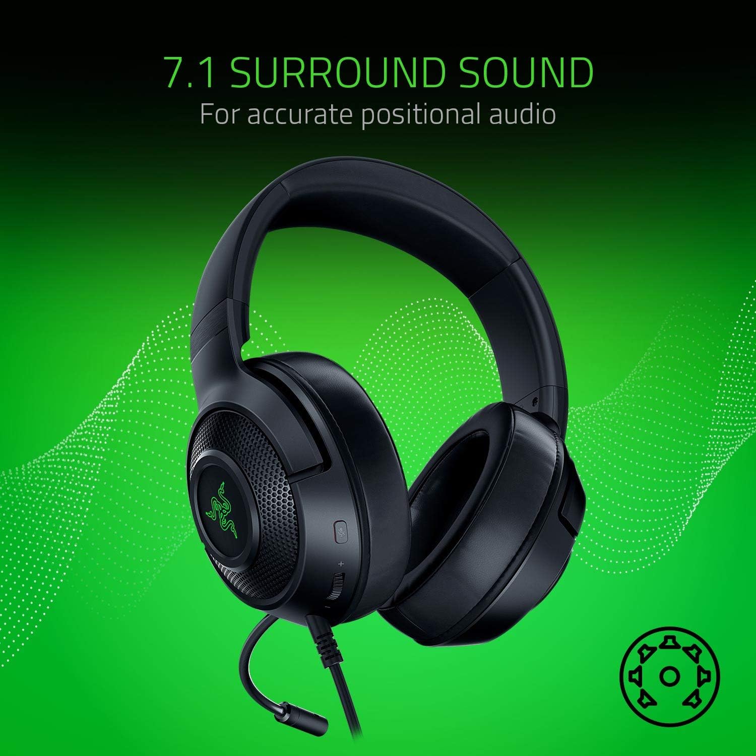 Experience Unmatched Gaming with the Kraken X USB Ultralight Gaming Headset - Immersive 7.1 Surround Sound & Stylish Base Station V2 Chroma