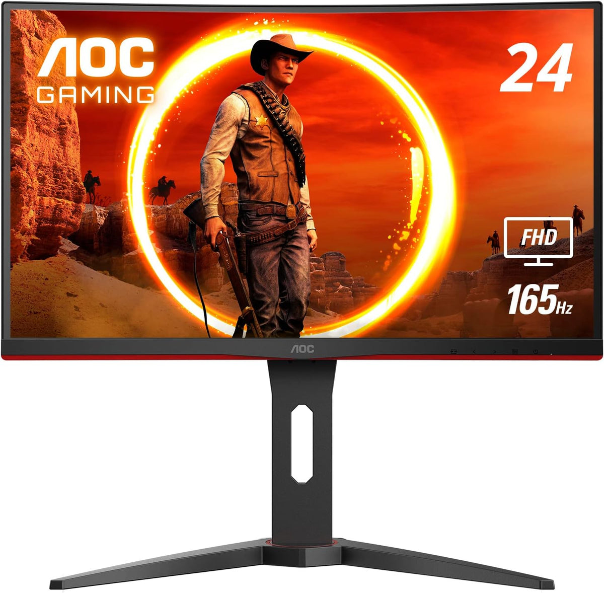 Écran gaming AOC C24G1A 24 po incurvé 1080p 165 Hz FreeSync Premium