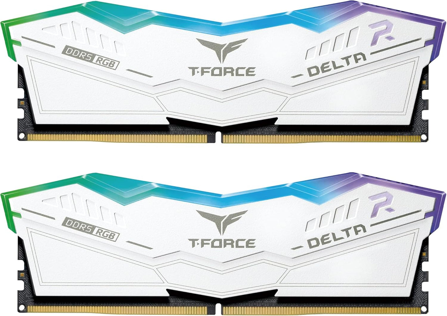 Mémoire T-Force Delta RGB Blanche — 32 Go (2 × 16) DDR5 6000 CL30
