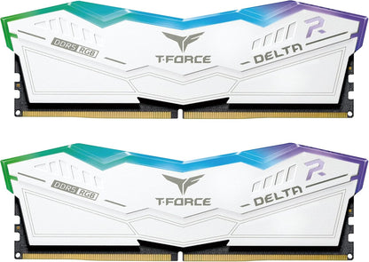 Mémoire T-Force Delta RGB Blanche — 32 Go (2 × 16) DDR5 6000 CL30