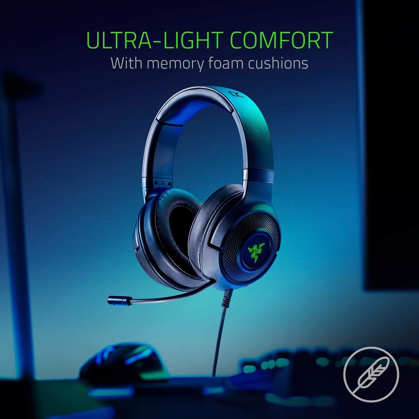 Experience Unmatched Gaming with the Kraken X USB Ultralight Gaming Headset - Immersive 7.1 Surround Sound & Stylish Base Station V2 Chroma