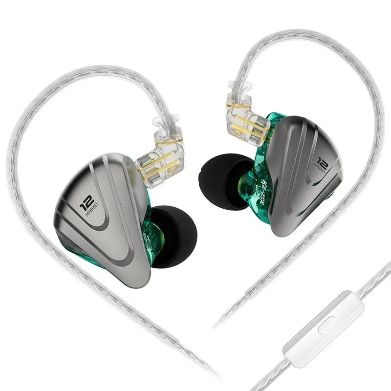 Écouteurs  ZSX — 12 Drivers Hybrides, Coque Métal, Intra Hifi