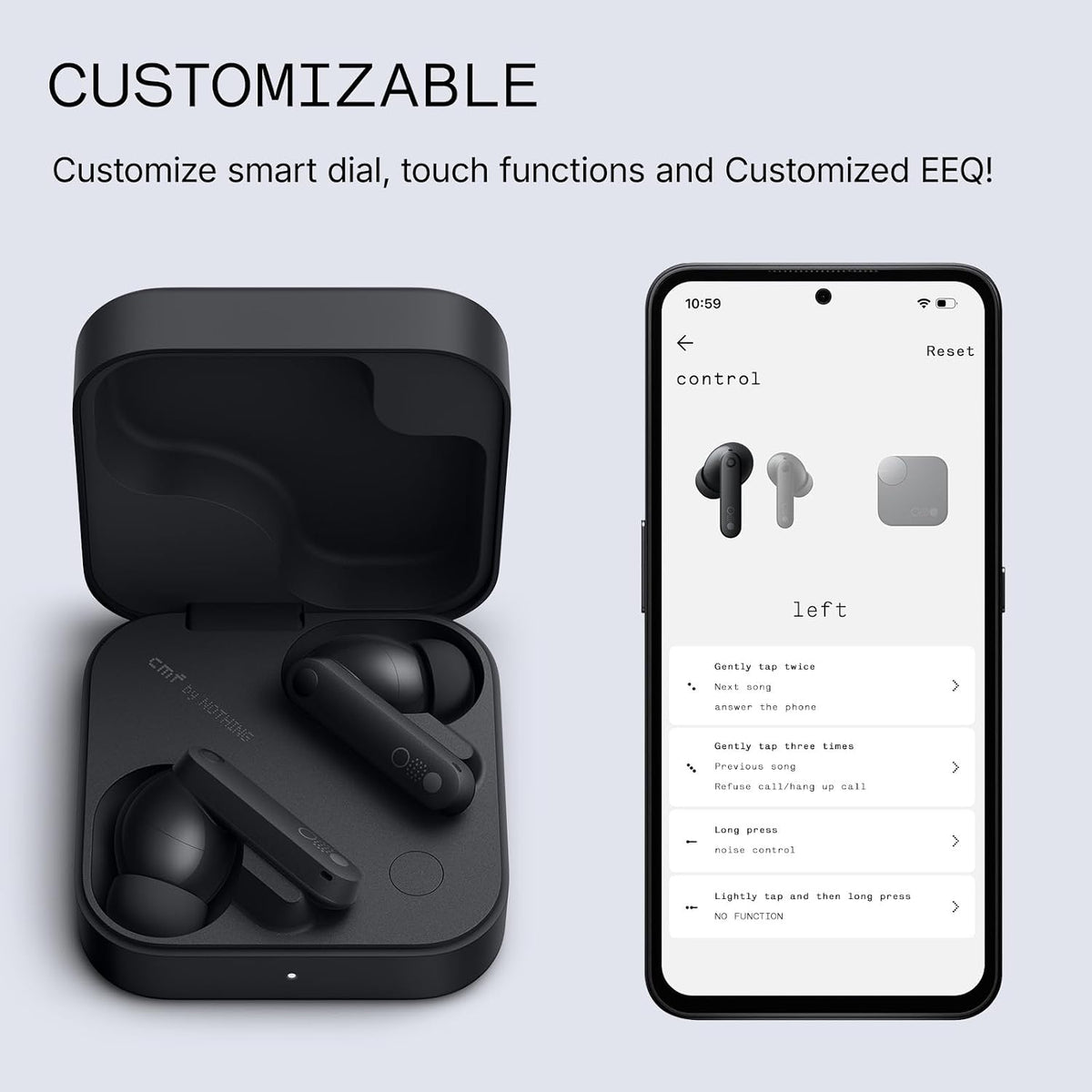 Écouteurs Bluetooth CMF Buds Pro 2 Gris — Réduction De Bruit, Par Nothing