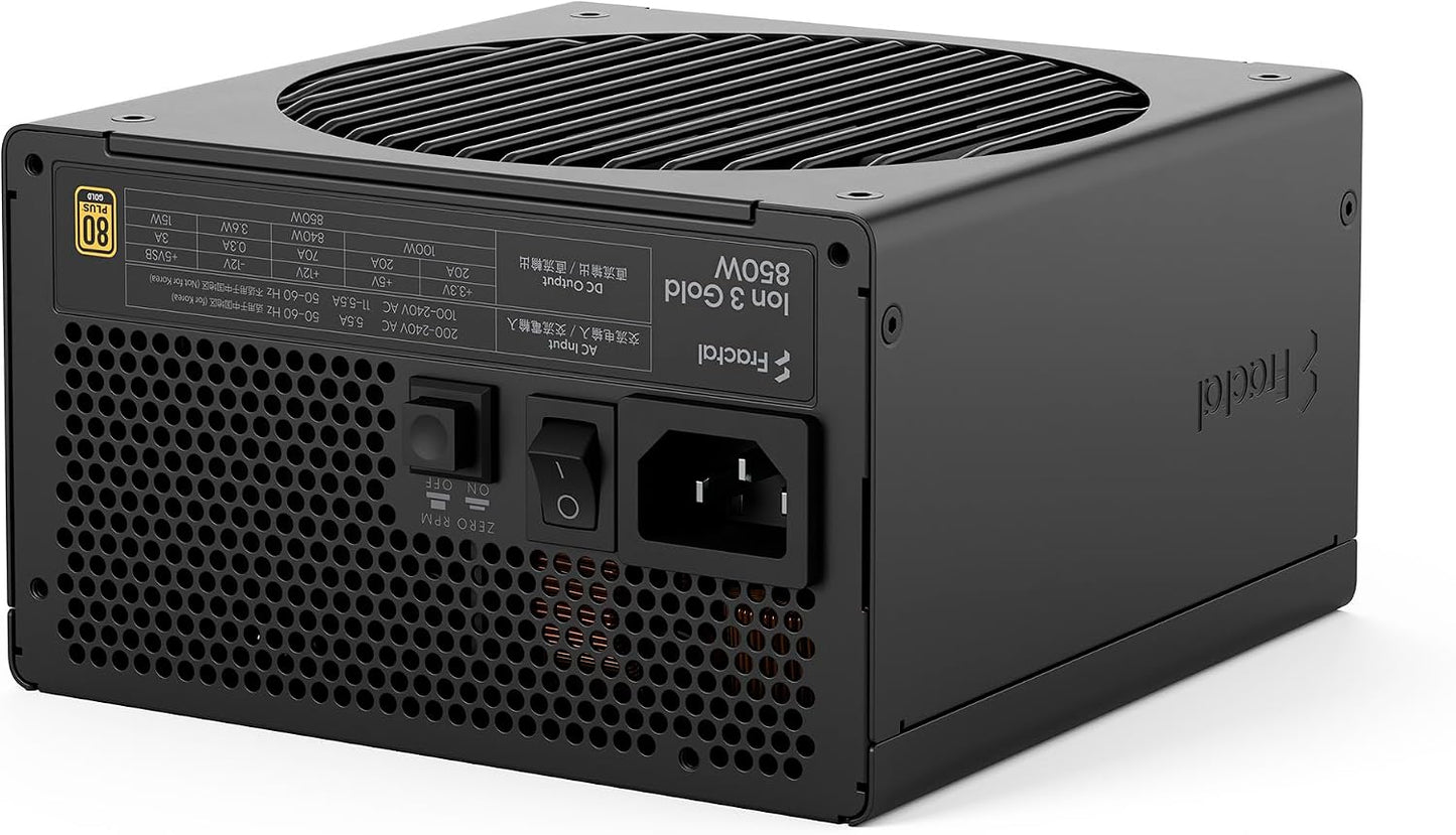 Alimentation Fractal Design Ion 3 Gold 850 W — Modulaire, ATX 3.1