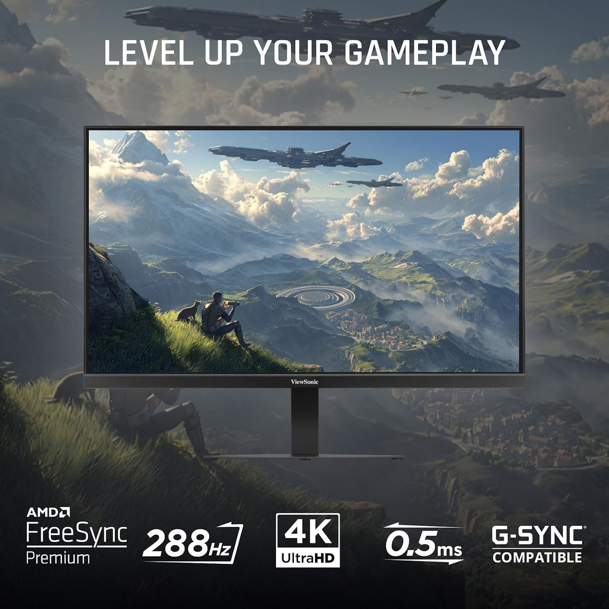 Écran Viewsonic VX2730D 27 Po — 4K UHD, 288 Hz Commutable, 0,5 Ms