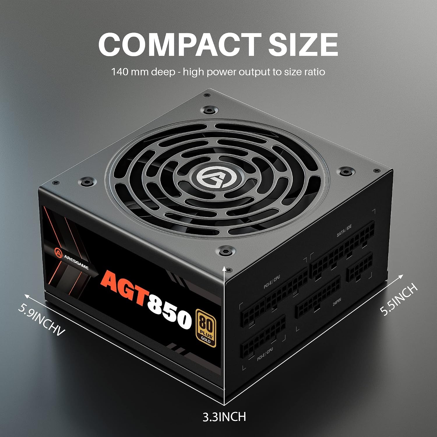 Alimentation  850 W — 80+ Gold, Entièrement Modulaire