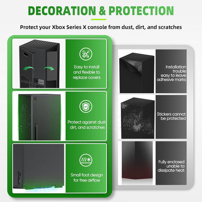 Housse Magnétique  Xbox Series X — Cuir PU Noir, Protection Complète
