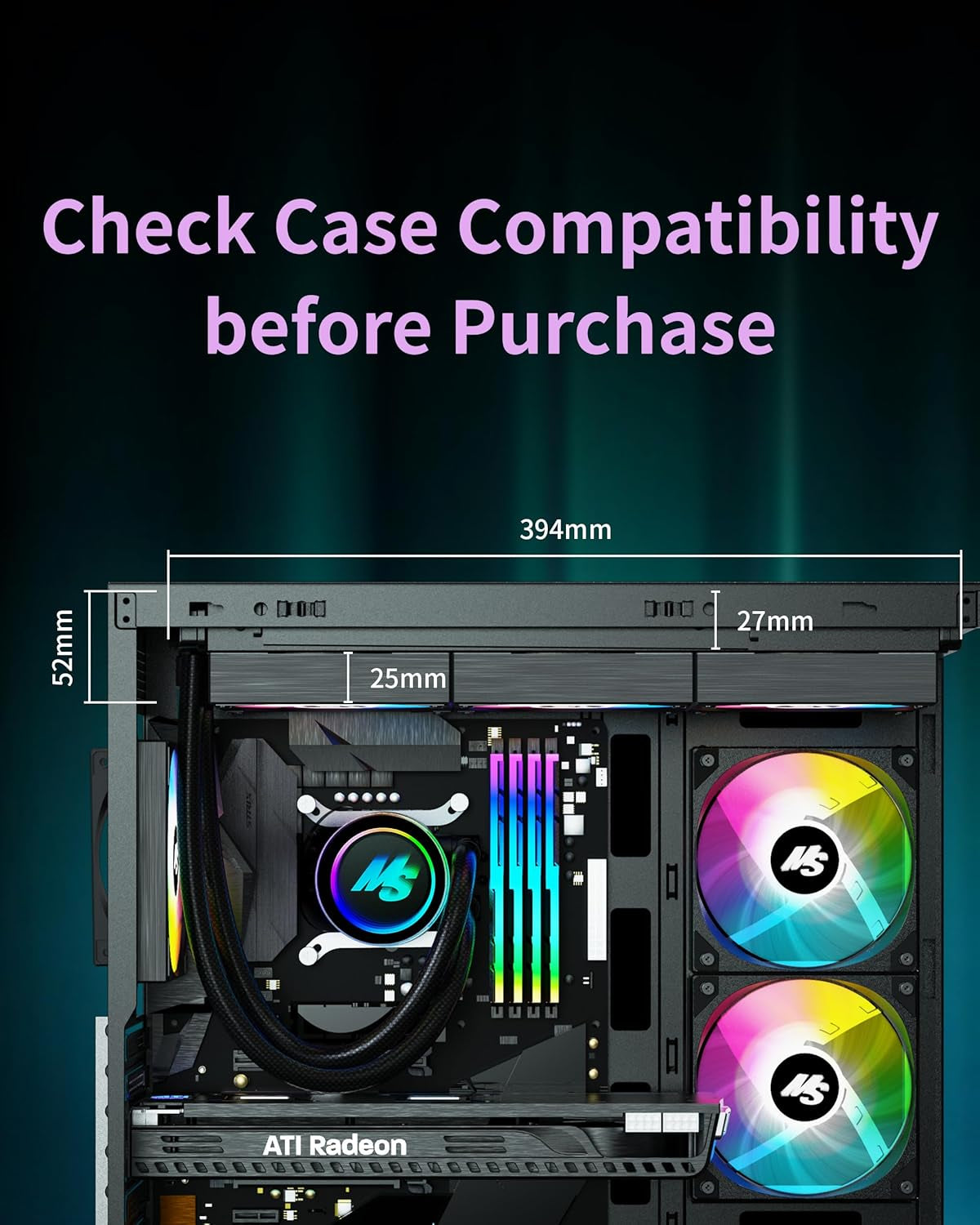 Refroidisseur Liquide AIO 240 Mm — 2 Ventilateurs ARGB, Intel Et AMD