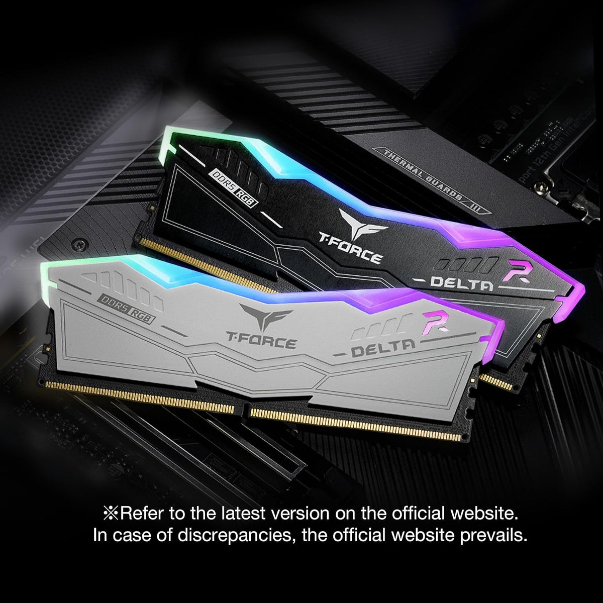 Mémoire T-Force Delta RGB Blanche — 32 Go (2 × 16) DDR5 6000 CL30