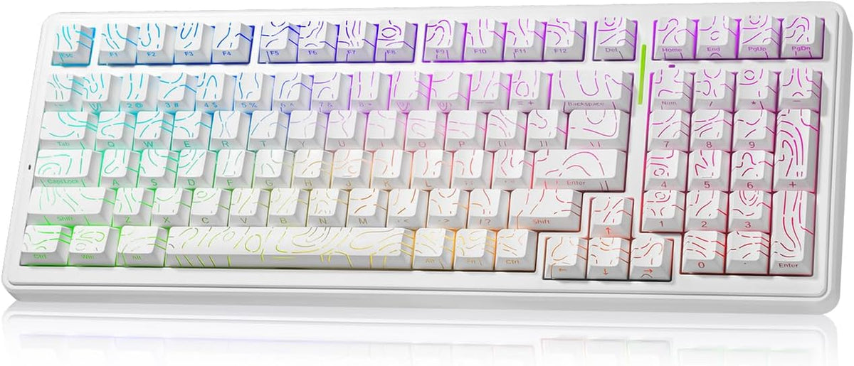 Clavier mécanique LEOBOG F99 sans fil, touches gravées latérales, tri-mode