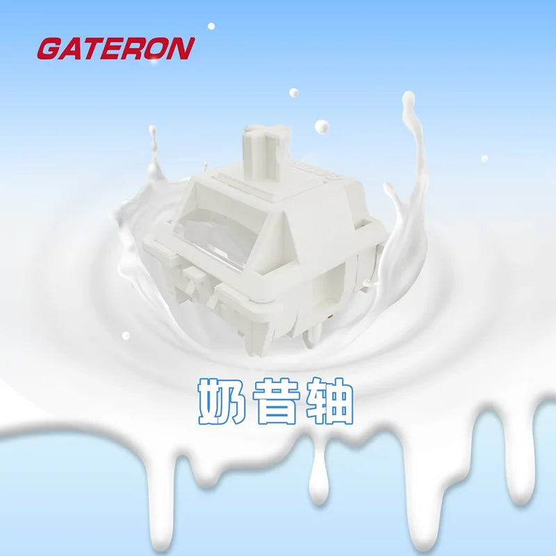 Gateron Smoothie Switch Linear Pre Lubed 5 Pin POM Dual Spring with Light Guide Pole DIY for Mechanical Keyboard Switches