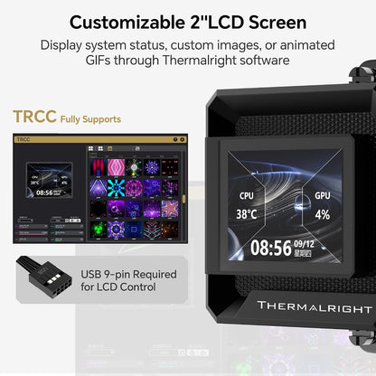 Refroidisseur Thermalright FW360 SE — AIO 360 Mm Avec Écran LCD 2 Po