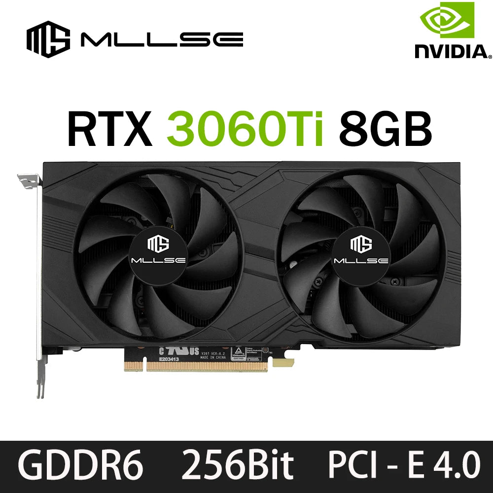 Carte Graphique RTX 3060 Ti — 8 Go GDDR6, 256 Bits, Pcie 4.0