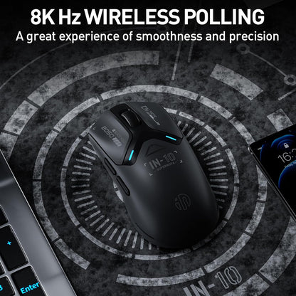 Souris Gaming  IN10P Sans Fil — Ultra-Légère, Tri-Mode