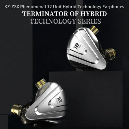 Écouteurs  ZSX — 12 Drivers Hybrides, Coque Métal, Intra Hifi
