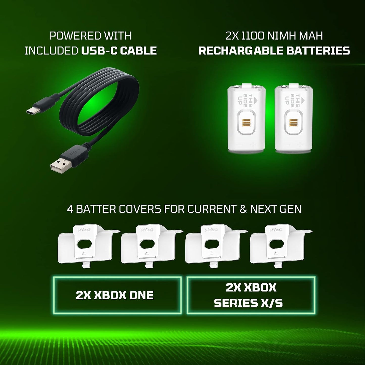 Station De Charge  Xbox Series X|S — 2 Manettes + Piles Rechargeables