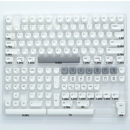 Kbdiy KOA Keycaps GMK Soymilk 140 Keys PBT Keycap Similar MOA Japanese Korean Russian Keycap 7U MAC ISO for Mechanical Keyboard
