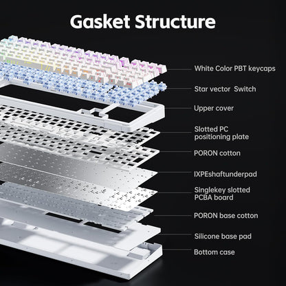 Clavier Mécanique  F99 Sans Fil — Touches Gravées Latérales, Tri-Mode