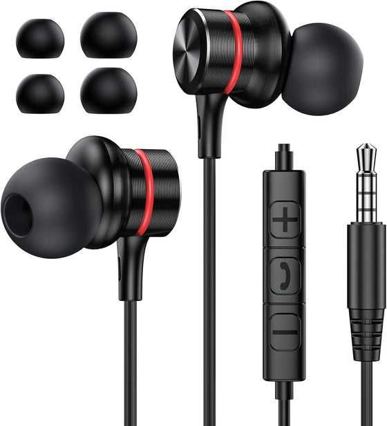 Écouteurs Filaires Avec Micro — Intra-Auriculaires 3,5 Mm