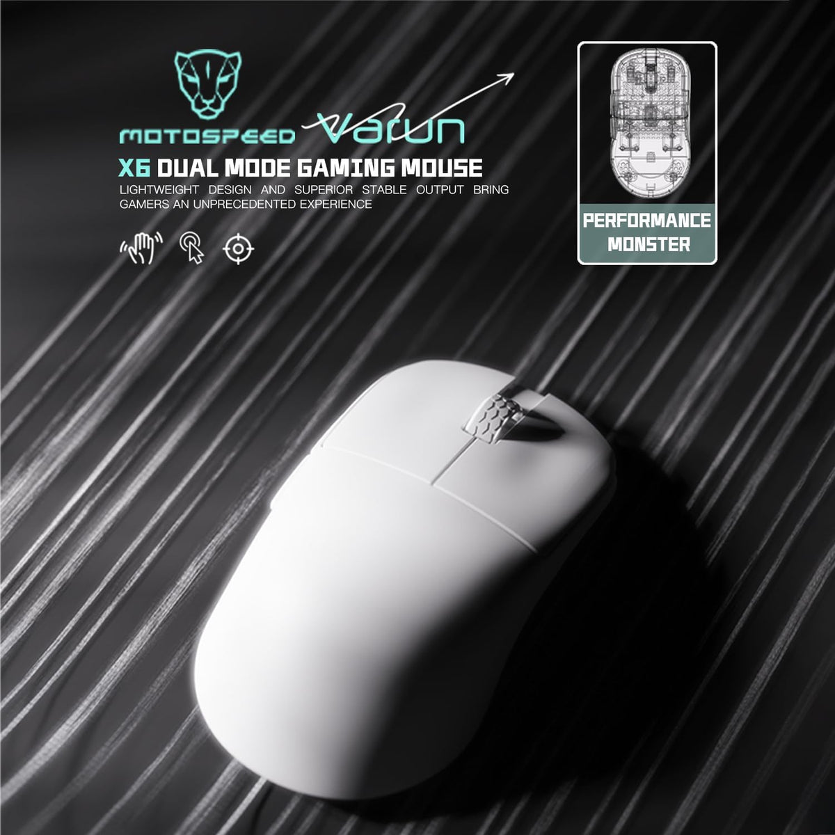 Souris Gaming  X6 Sans Fil — 26000 DPI, 46 G