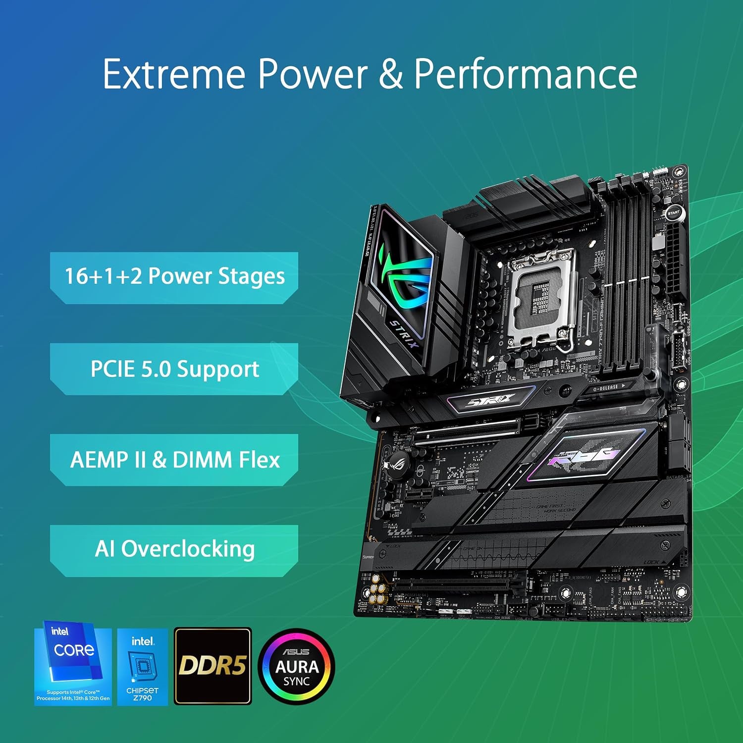 Carte Mère ASUS ROG Strix Z790-F Gaming Wifi II — Intel, DDR5, Wifi 7