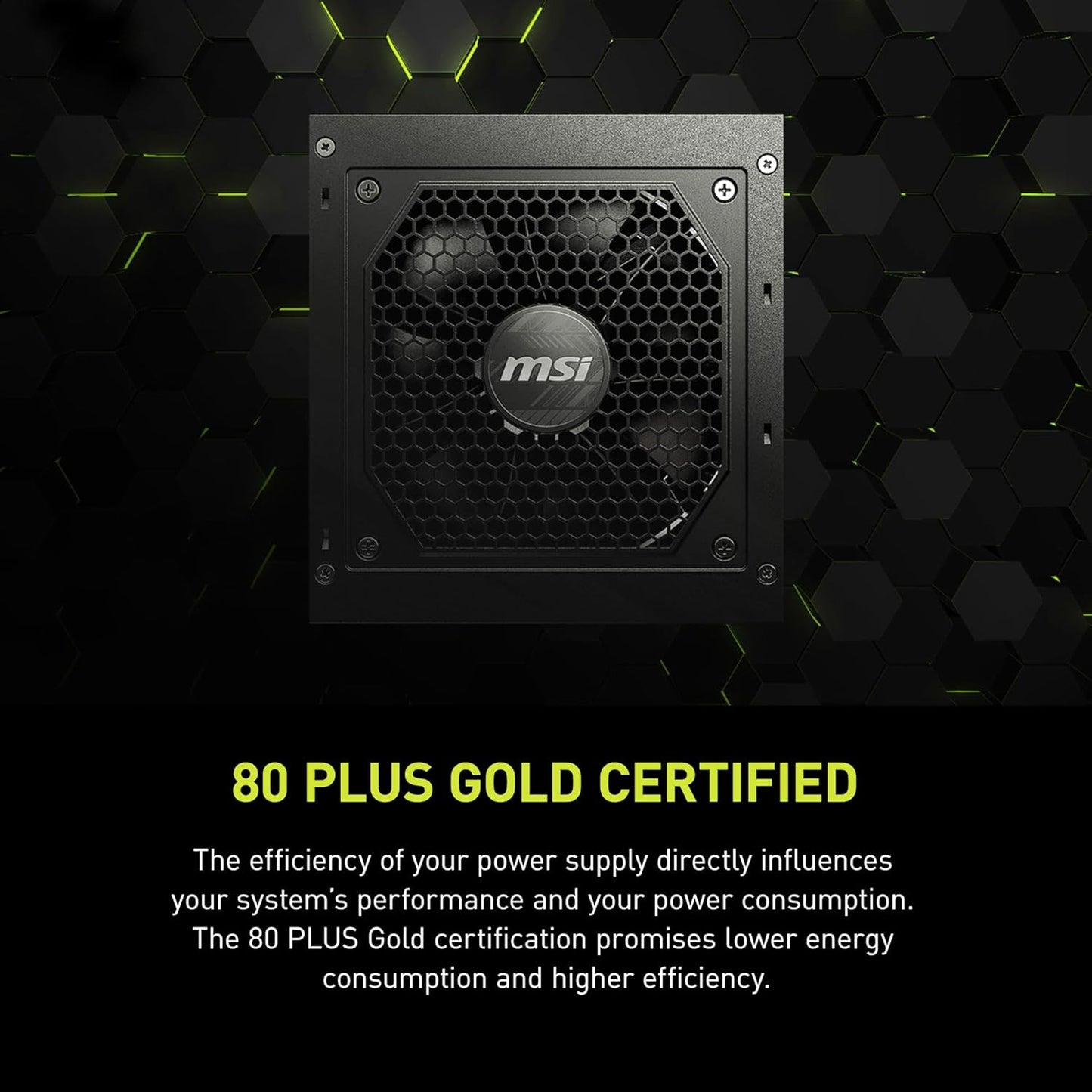 MSI MAG A750GL PCIE5, Fully Modular Compact Gaming 750W Power Supply, 80+ Gold, ATX 3.1 & Pcie 5.1 Ready, Native Dual-Color 12V-2X6 Cable, 10 Year Warranty