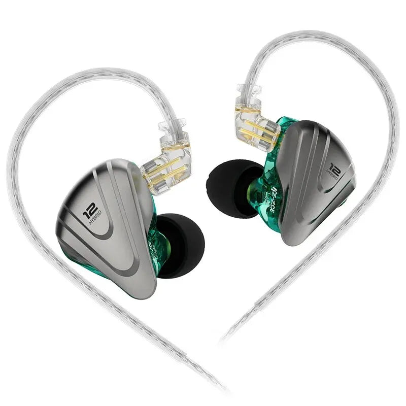 Écouteurs  ZSX — 12 Drivers Hybrides, Coque Métal, Intra Hifi