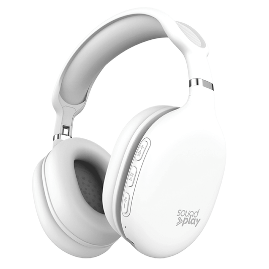 Casque Bluetooth pliable circum-aural avec micro blanc