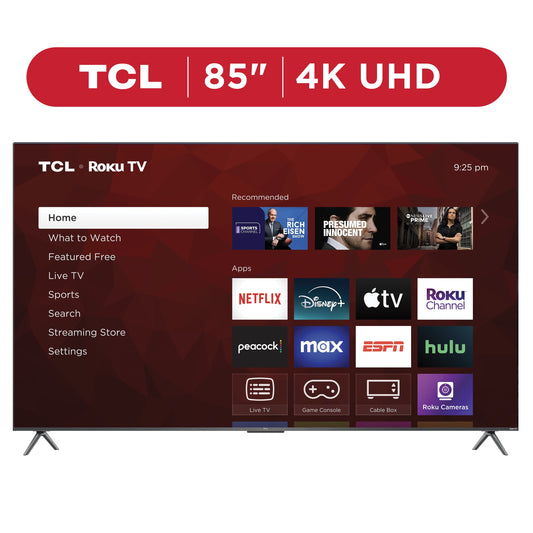 Téléviseur intelligent 85 po 4K UHD HDR avec Roku TV