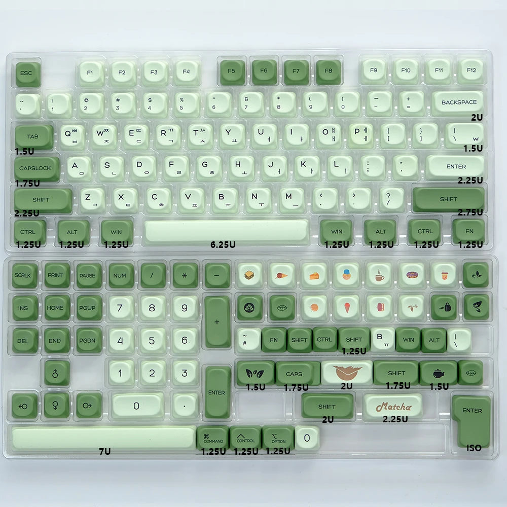 Kbdiy KOA Keycaps GMK Soymilk 140 Keys PBT Keycap Similar MOA Japanese Korean Russian Keycap 7U MAC ISO for Mechanical Keyboard