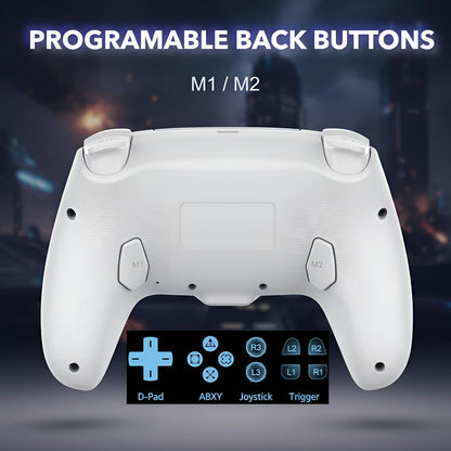 Manette Sans Fil RGB Pour PS5/PC — Effet Hall, Capteur 6 Axes, Turbo