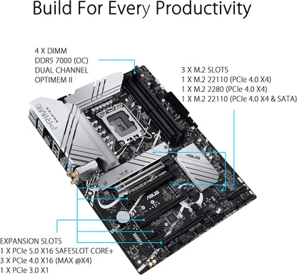 Carte Mère ASUS Prime Z790-P Wifi — Intel LGA1700, DDR5 128 Go