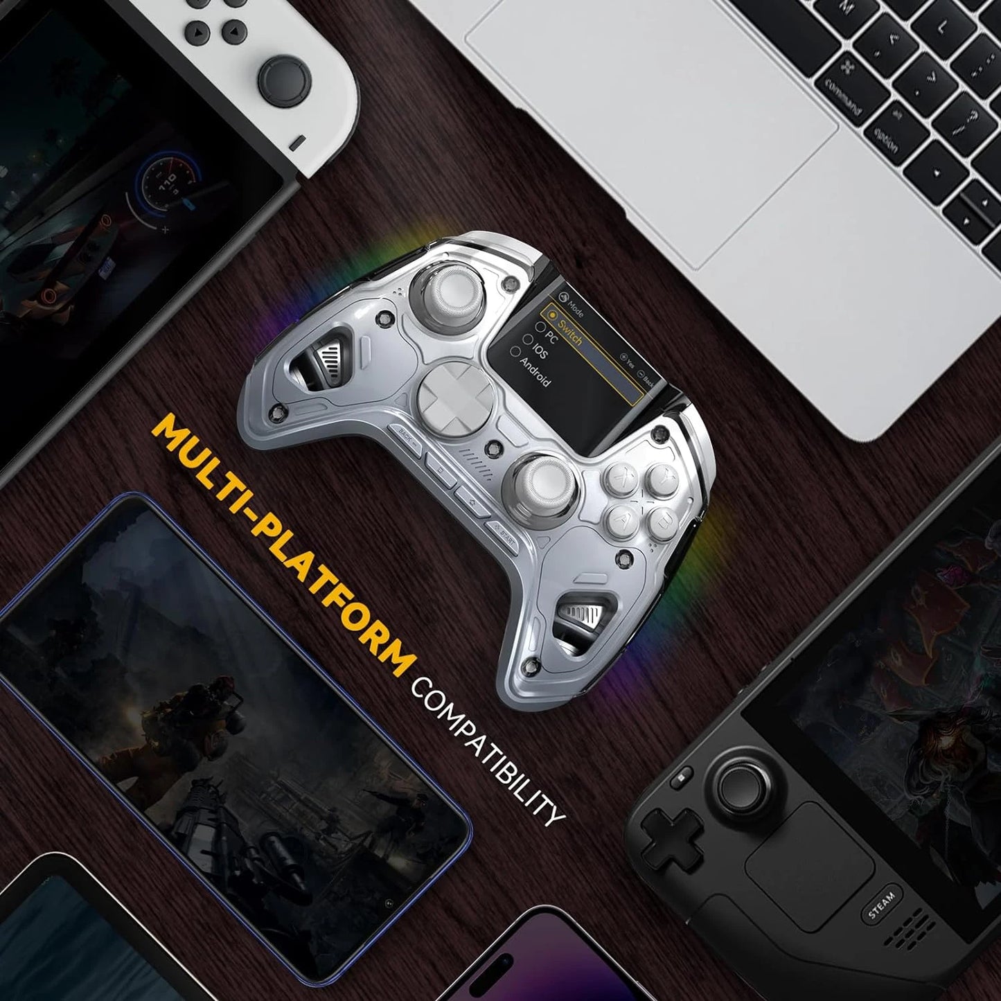 Manette Sans Fil Mamba One V2 — Effet Hall, RGB, Station De Charge Incluse