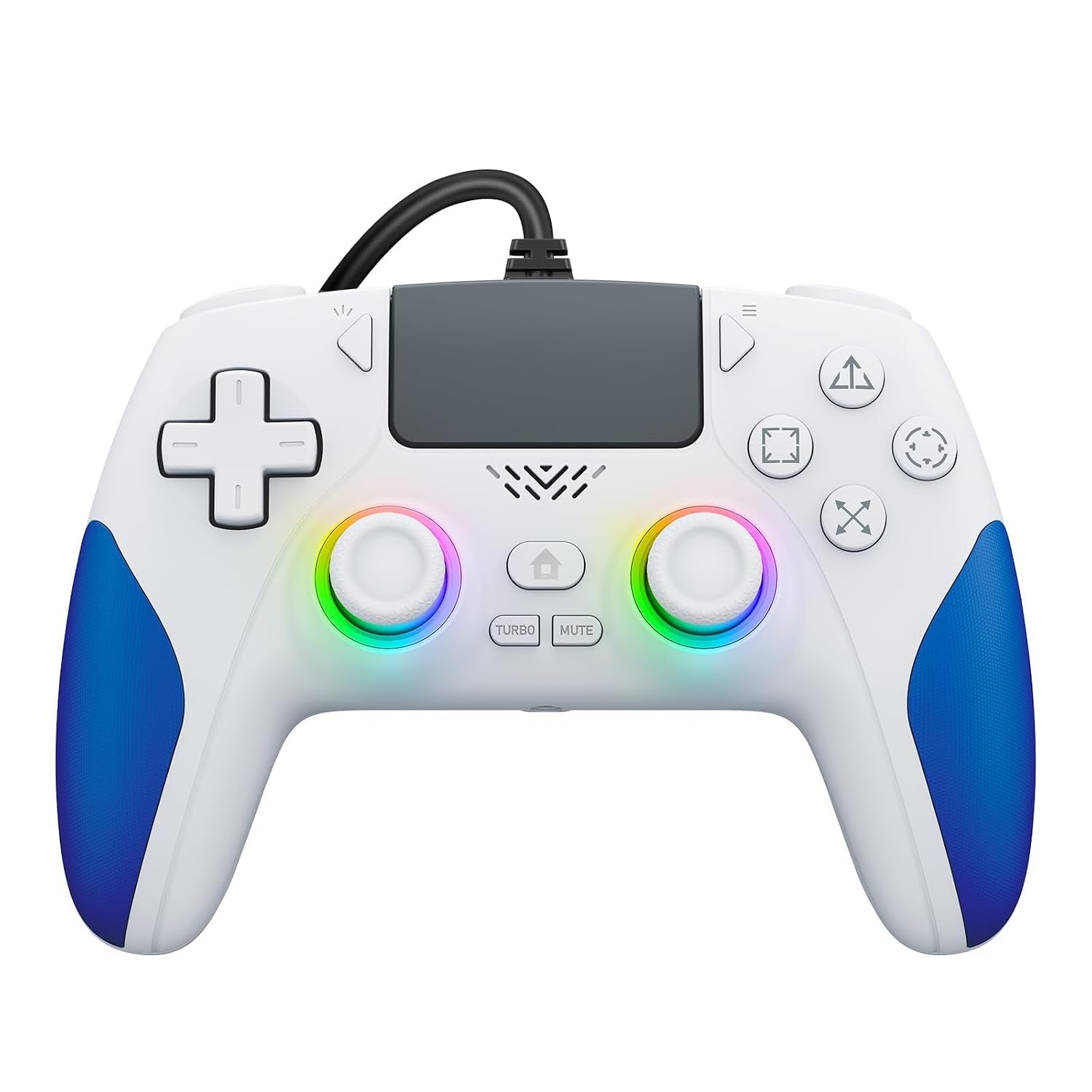 Manette Filaire RGB — PS5 Et PC, Programmable, Turbo, Prise Casque