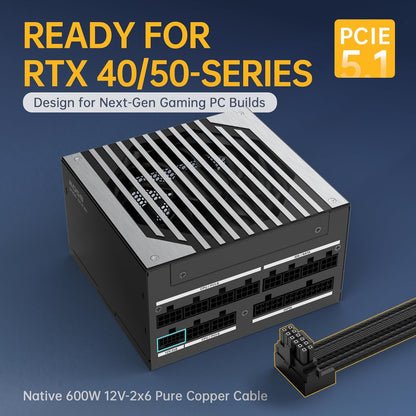 Alimentation  850 W — 80+ Gold, Entièrement Modulaire, ATX 3.1
