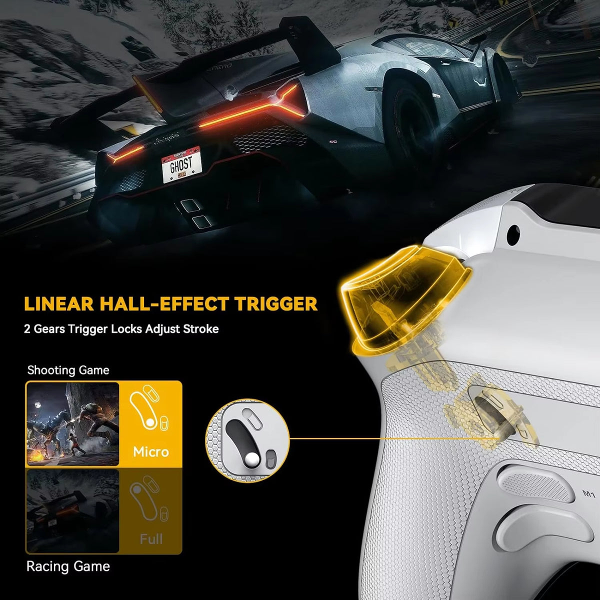 Manette Sans Fil Mamba One V2 — Effet Hall, RGB, Station De Charge Incluse
