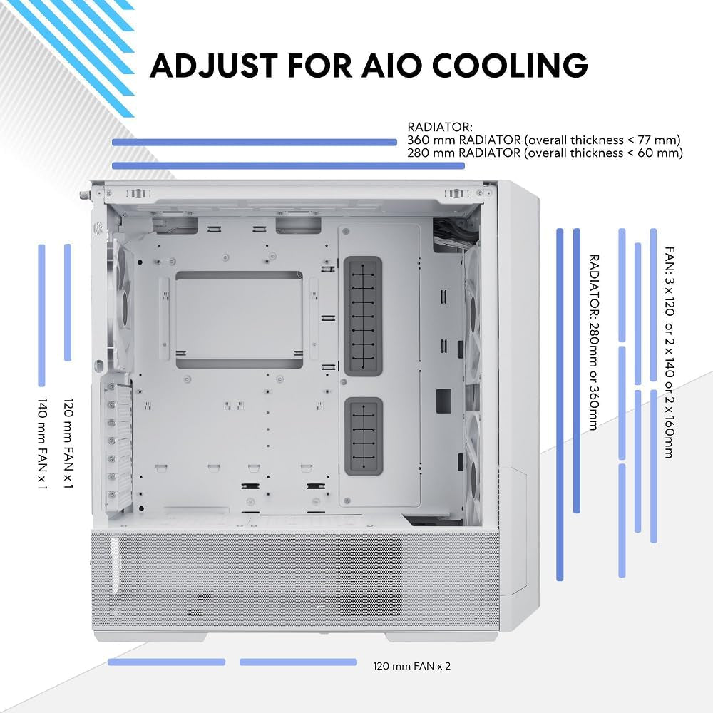 Boîtier  Lancool 216 — E-ATX, RGB, Panneaux Mesh