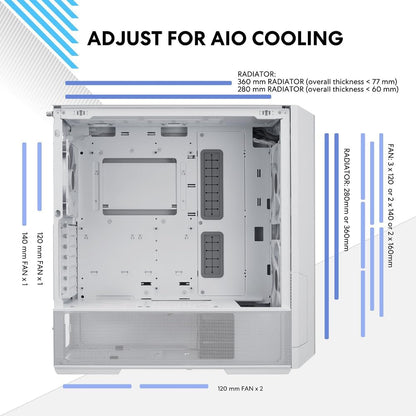 Boîtier  Lancool 216 — E-ATX, RGB, Panneaux Mesh