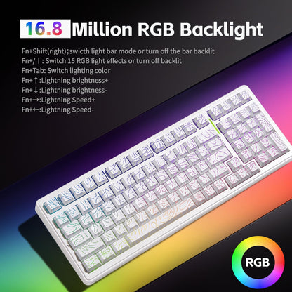 Clavier Mécanique  F99 Sans Fil — Touches Gravées Latérales, Tri-Mode