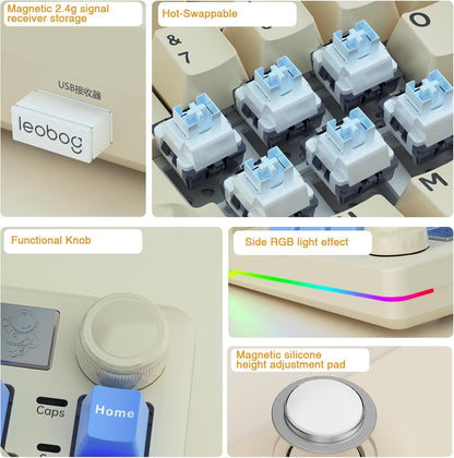 Clavier Ergonomique Alice A75 Sans Fil — Joystick Et Molette, 75 %, RGB