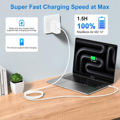 Chargeur 65 W USB-C + Câble 6 Pi — Charge Ultra Rapide Téléphone