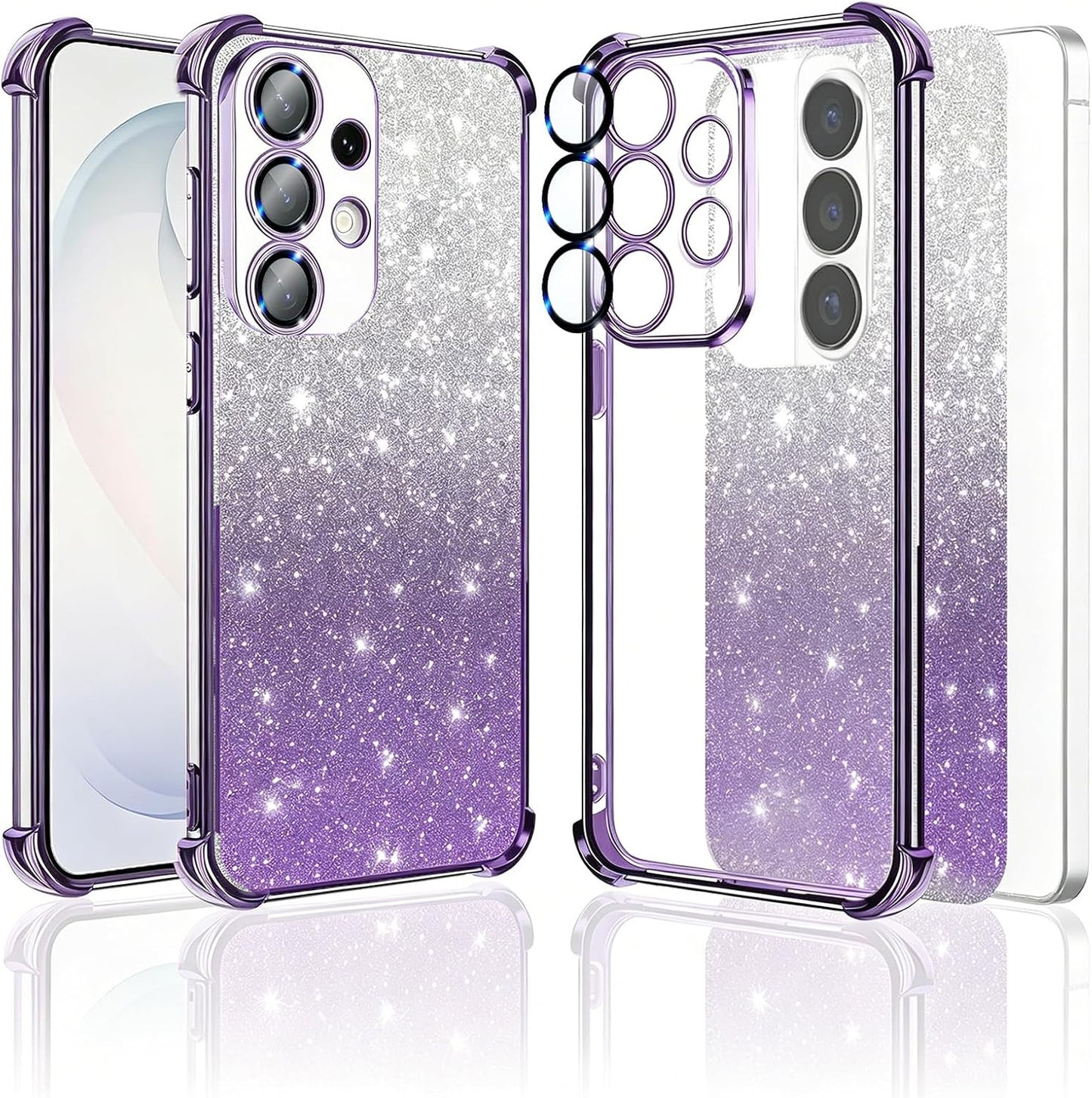 Coque Samsung Galaxy A53 Brillante Mauve — Coins Renforcés + Protection Caméra