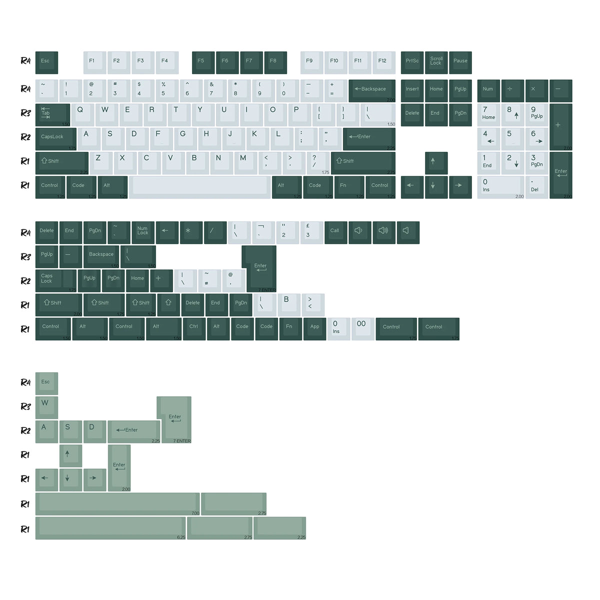 Kbdiy GMK Keycap Double Shot GMK Olivia Shoko Jamon WOB Red Samurai Botanical PBT Keycaps Cherry Profile for Mechanical Keyboard