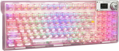 Clavier AULA F98 Pro V3, touches transparentes, écran TFT, hot-swap