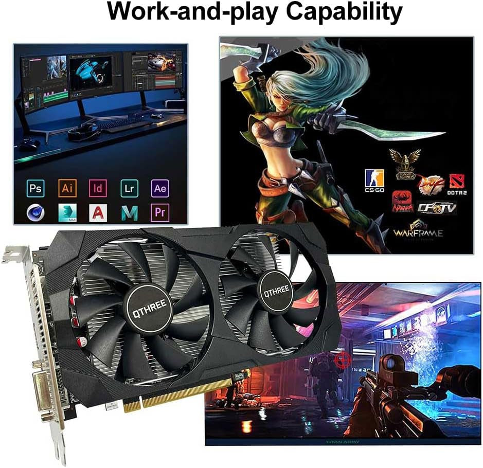 Radeon RX 560 XT 8GB GDDR5 Graphics Card,1792Sp,128 Bits,Dvi,Hdmi,Dp | Gaming Video Card for PC ,Computer GPU,PCI Express X16 3.0,Directx 12,Opengl 4.6,Compatible with Windows 11/10