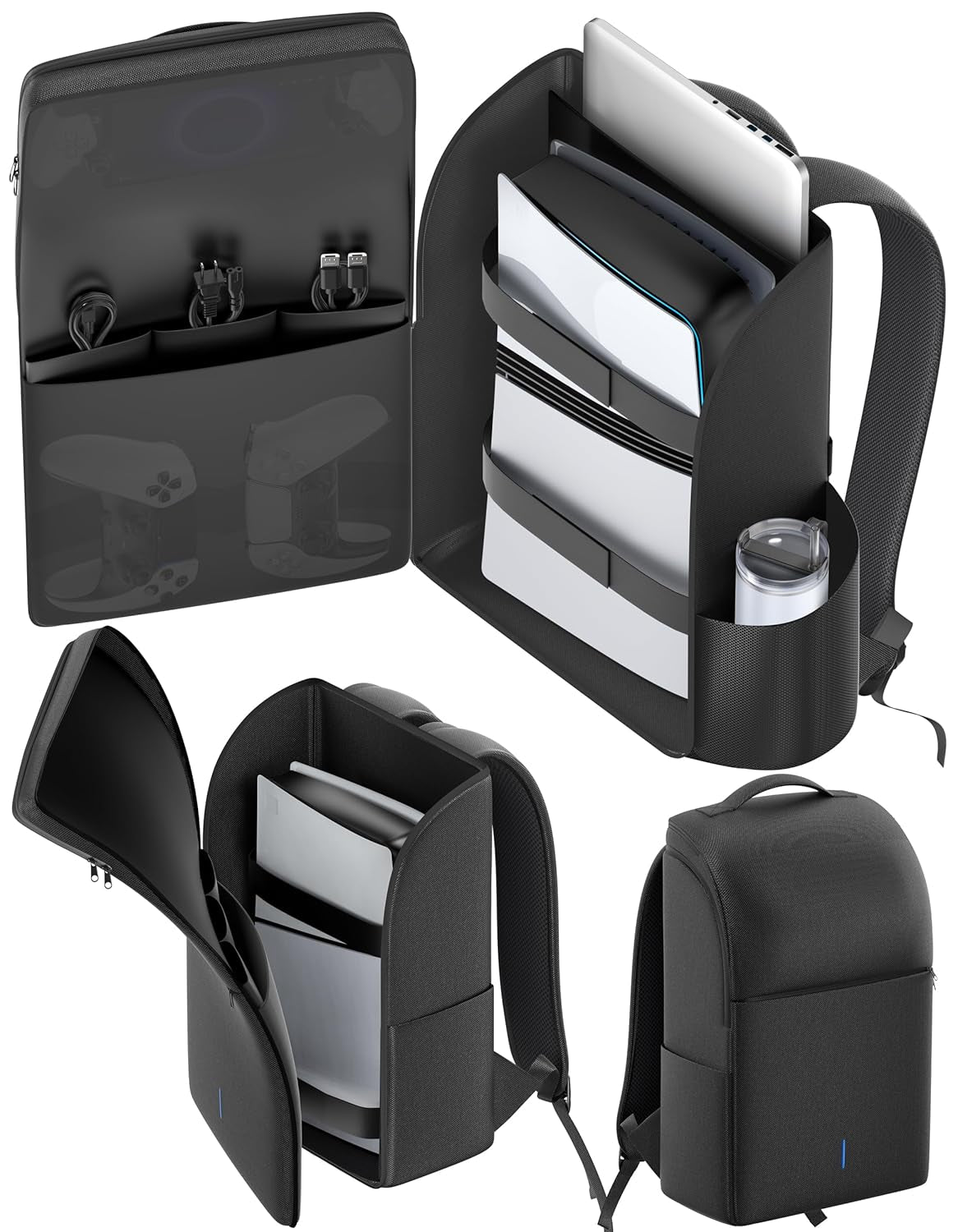 Sac de transport PS5, ouverture zip complète, grande capacité