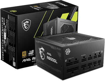 Alimentation MSI MAG A650GL 650 W — 80+ Gold, Modulaire, Garantie 10 Ans