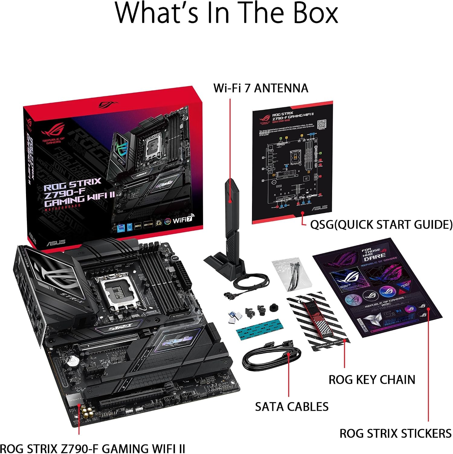 Carte Mère ASUS ROG Strix Z790-F Gaming Wifi II — Intel, DDR5, Wifi 7